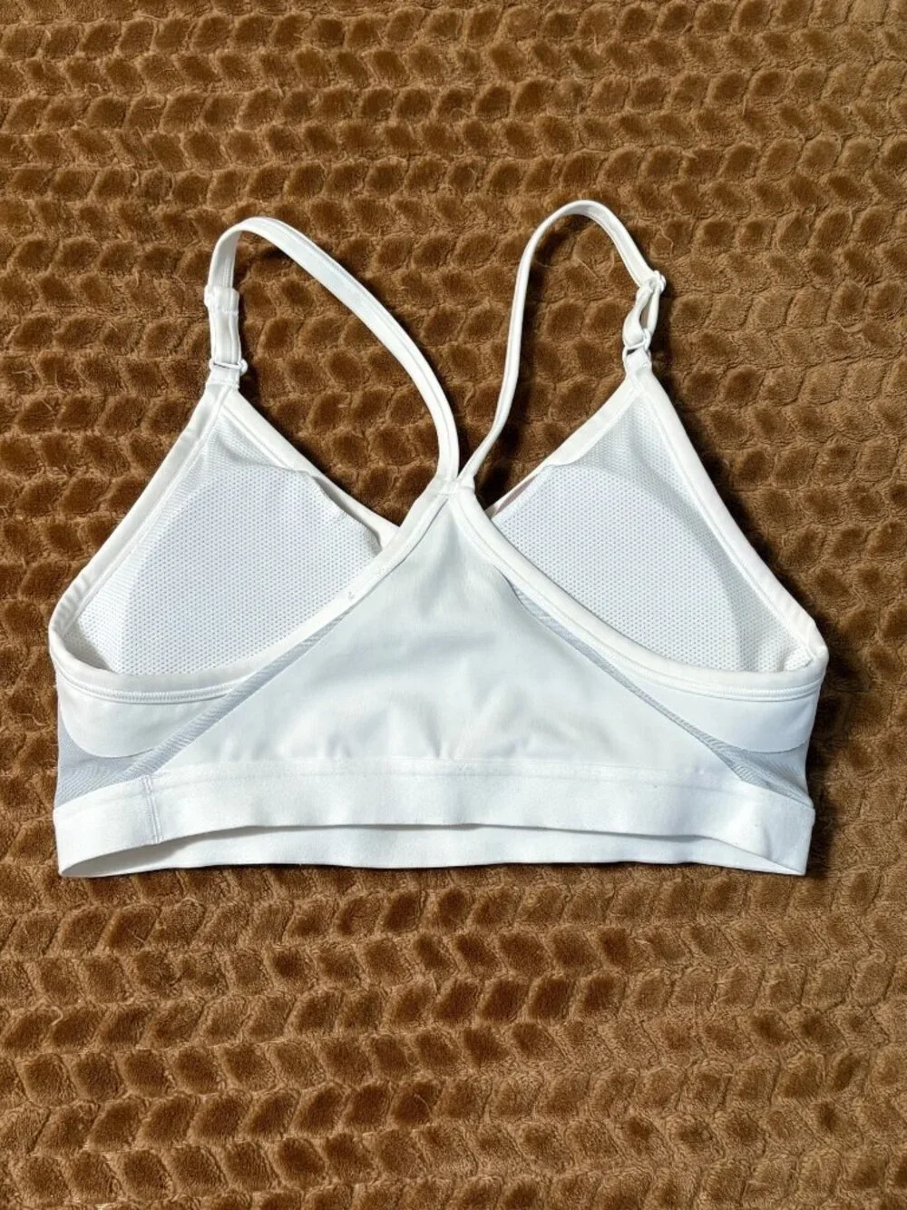 NWOT Nike Indy Women's Light-Support Padded V-Neck Sports Bra White L Large